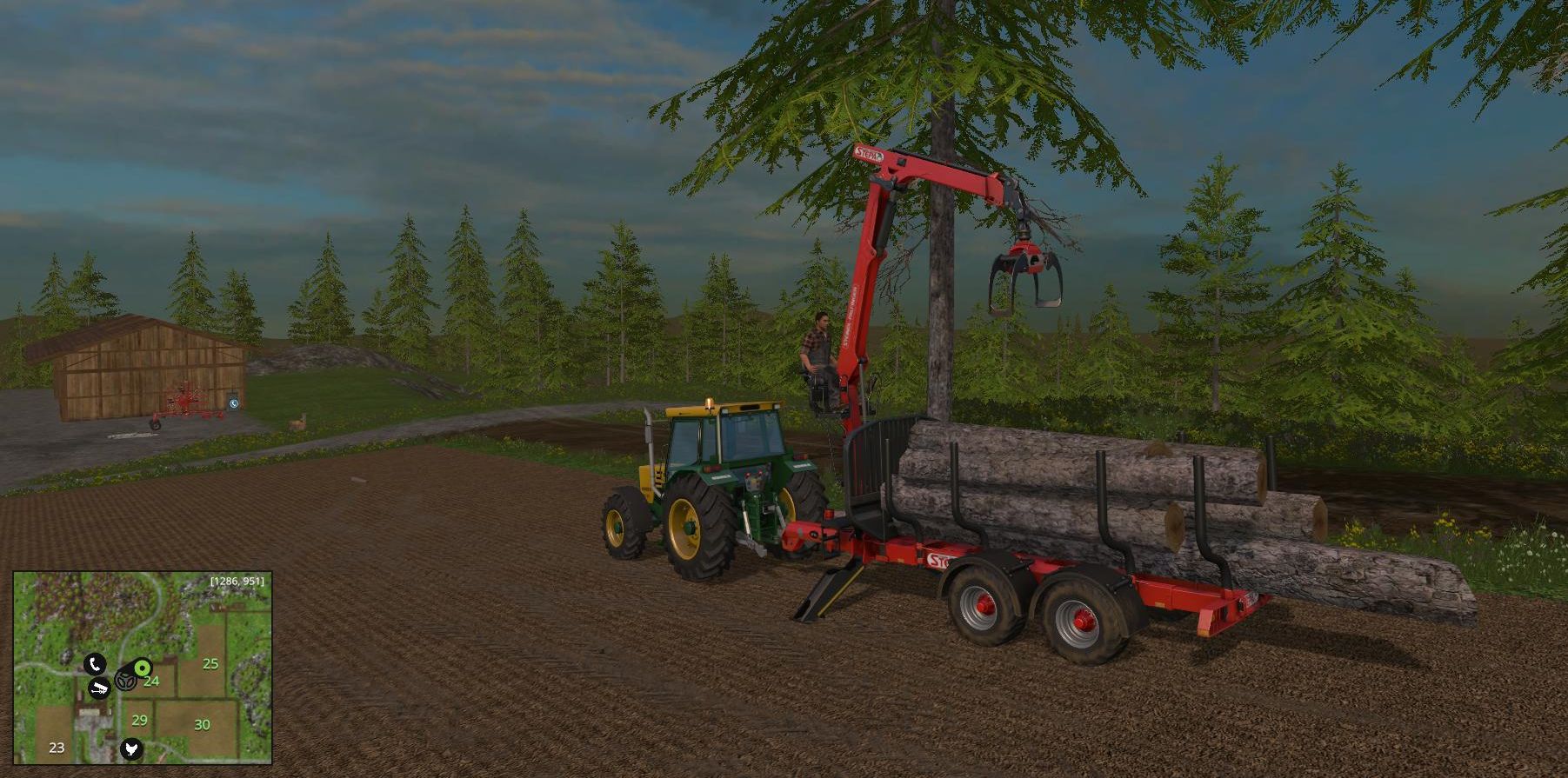 Landwirtschafts-Simulator 15 Bäume verarbeiten Stämme verkaufen